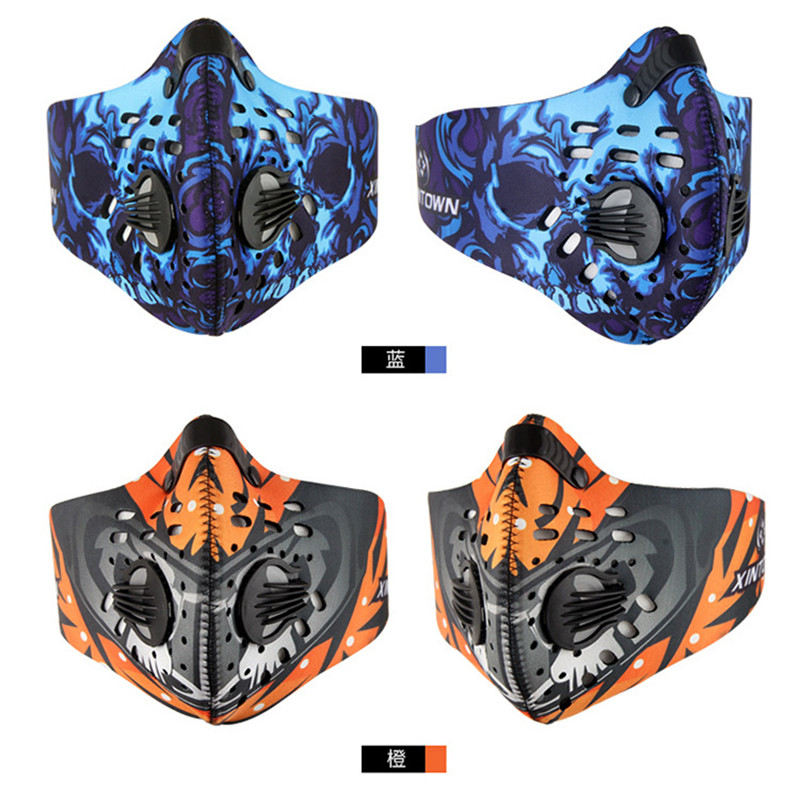 Respirator Half Face - Q331Cycling Face Mask Sports Breathable Carbon