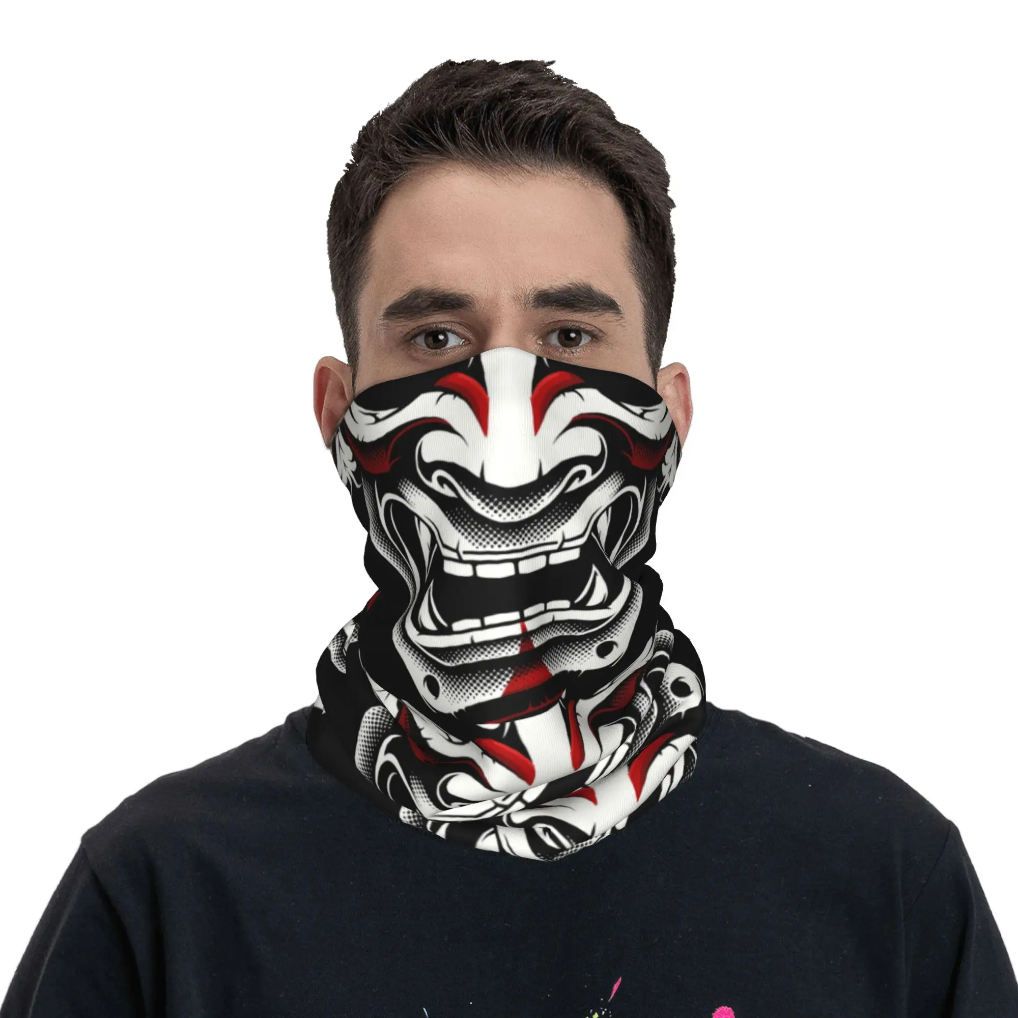 New White Red Okami Kitsune Ka - огляд і ціна Neck Gaiter Face Cover
