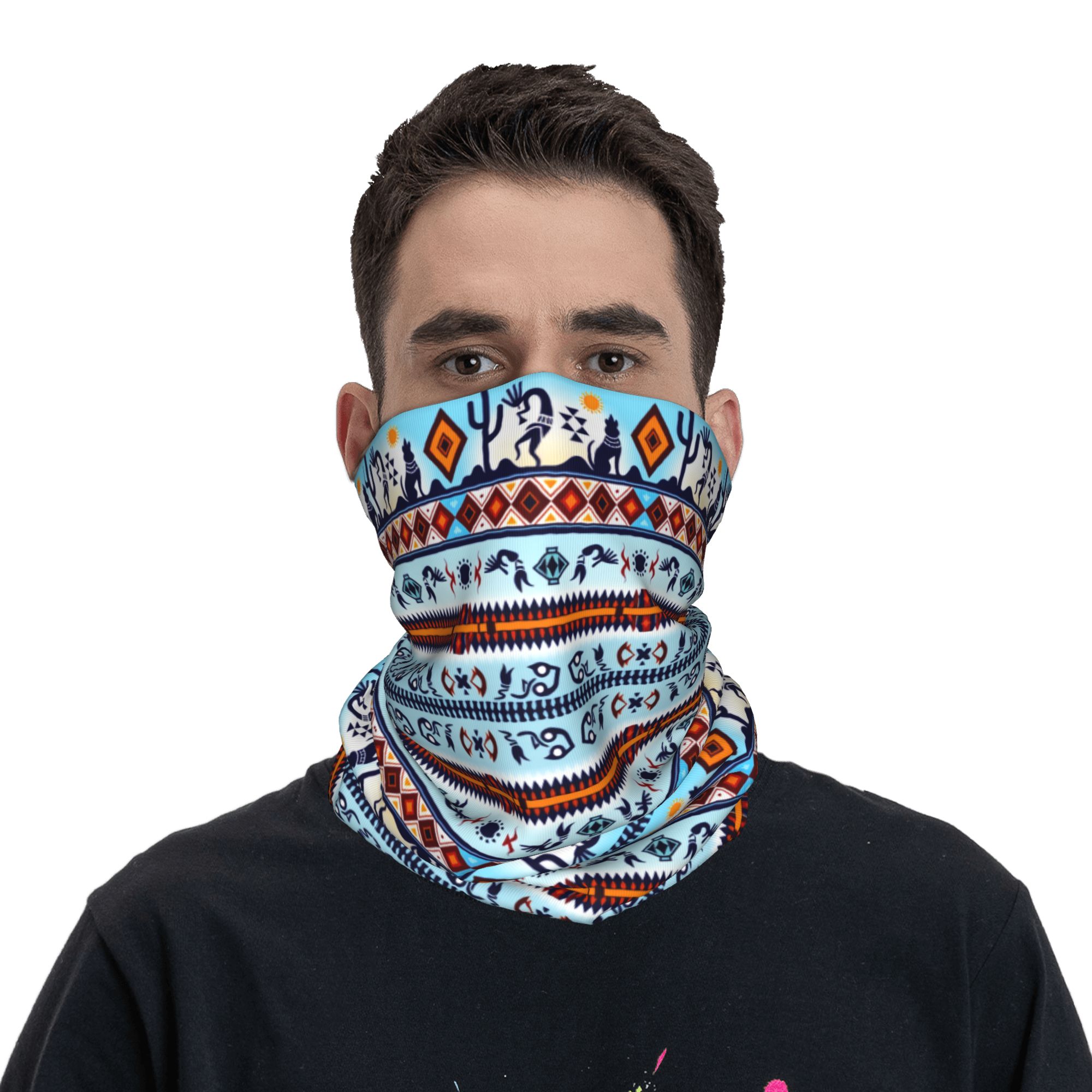 Custom Kokopelli Hohokam Treas - огляд і ціна Neck Gaiter Face Cover
