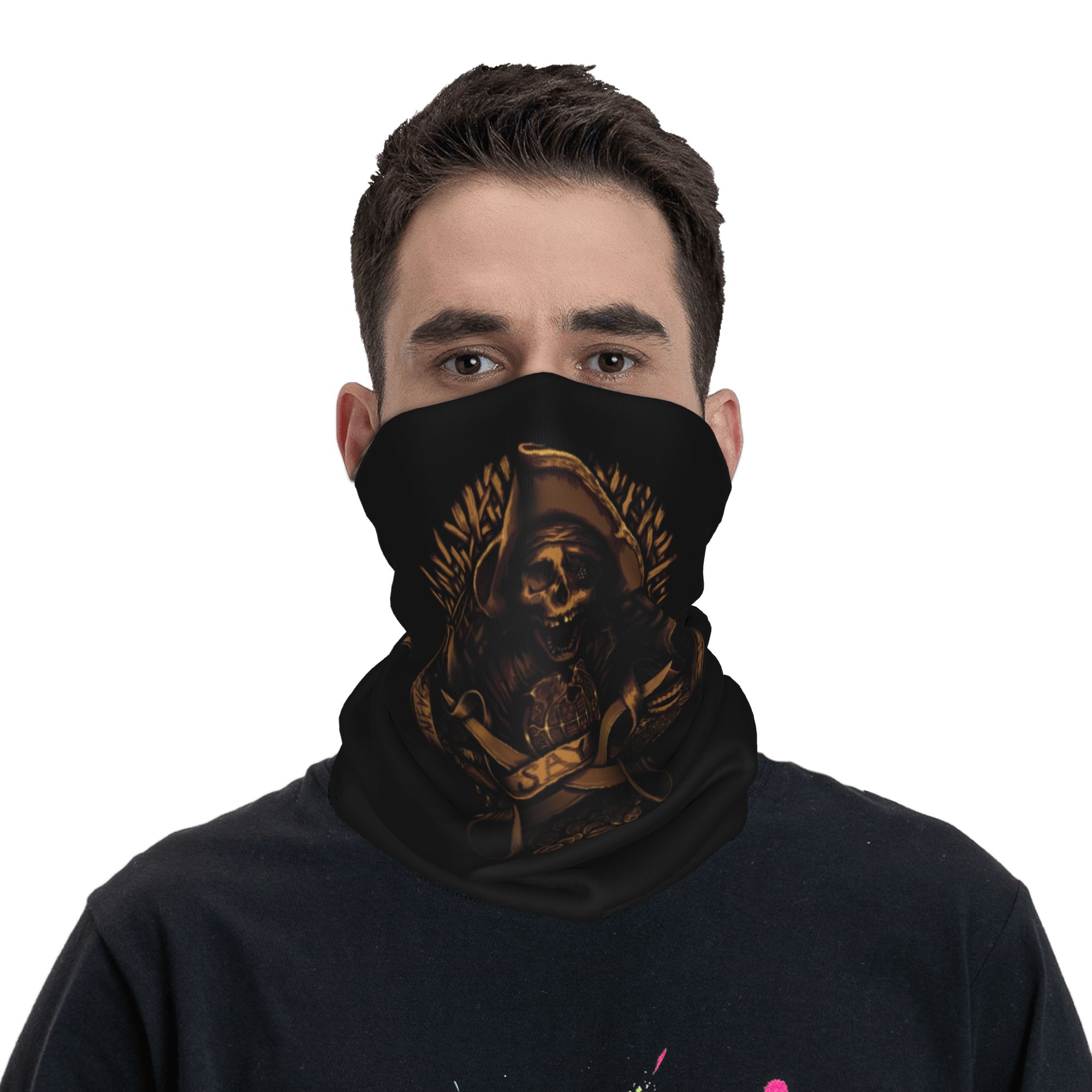 Custom Never Say Die Pirate Sk - огляд і ціна Neck Gaiter Face Cover